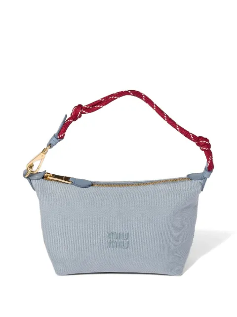Miu Miu gabardine pouch Blue 5NE8412IA7