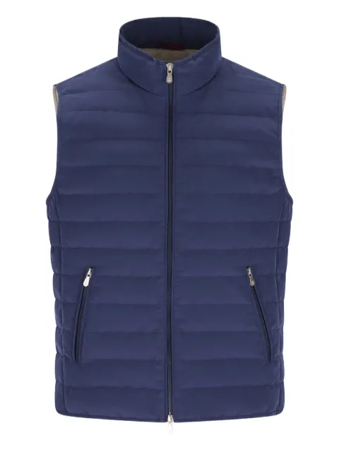 Brunello Cucinelli quilted high-collar gilet Blue MM4791451CWG01