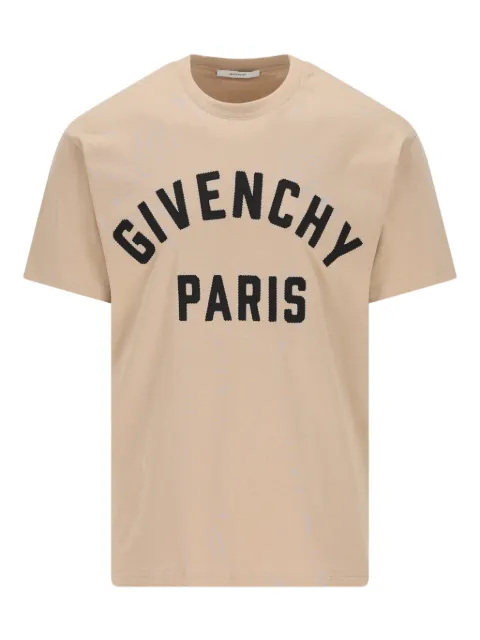 Givenchy logo-print cotton T-shirt Neutrals BM71NK3YRS