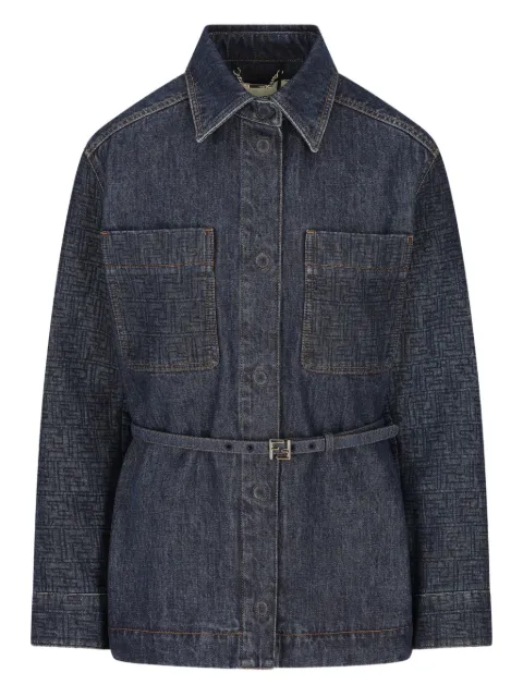 FENDI belt denim jacket Blue FLF677AW82