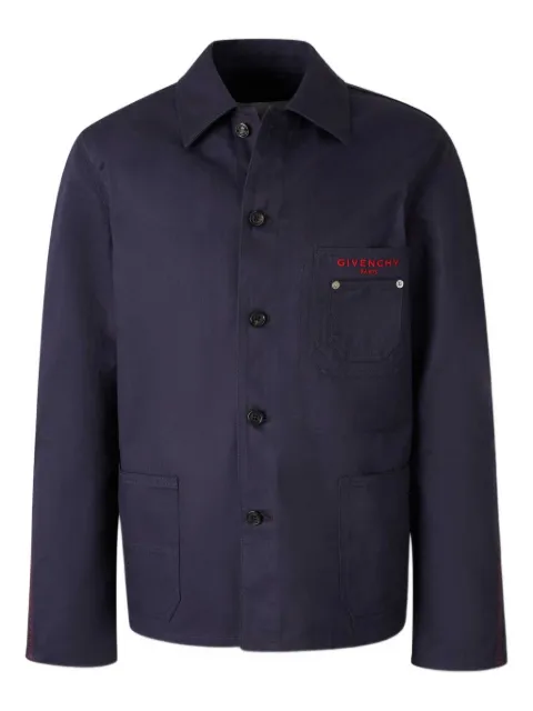 Givenchy Couture Seam button-up overshirt Blue BM01F95171