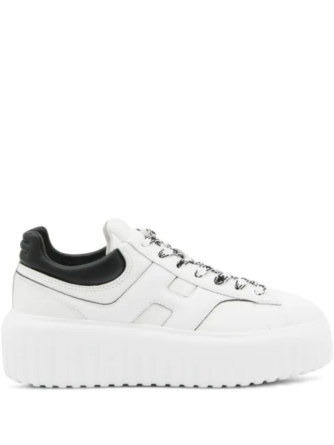 Hogan Platform Houndstooth-Lace Sneakers White HXW6450FE93UY8