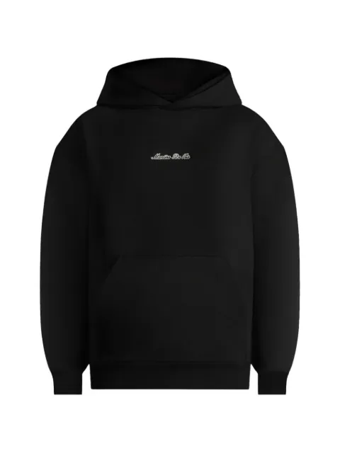 Manière De Voir JS001 - signature relaxed fit hoodie - taupe Black UNX0029
