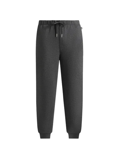 Manière De Voir JS008 - neoprene minimal tapered fit cuffed joggers - charcoal grey Grey MAN29241