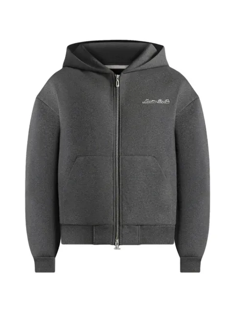 Manière De Voir JS002 unisex Signature relaxed fit zip hoodie Grey UNX0027