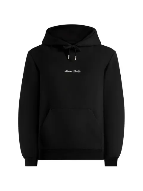 Manière De Voir JS004 in black signature regular-fit hoodie Black MAN3525