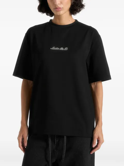 Manière De Voir TS001 in black signature relaxed fit cotton T-shirt Black UNX0009