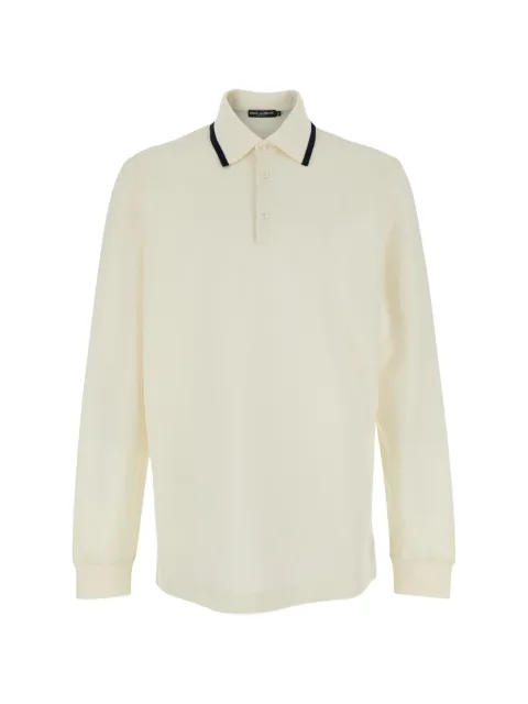Dolce & Gabbana long-sleeved polo shirt White G8SW0ZHU7WZ