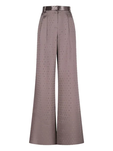 THE ANDAMANE Nathalie crystal wide trousers Neutrals TM180408BTNV127