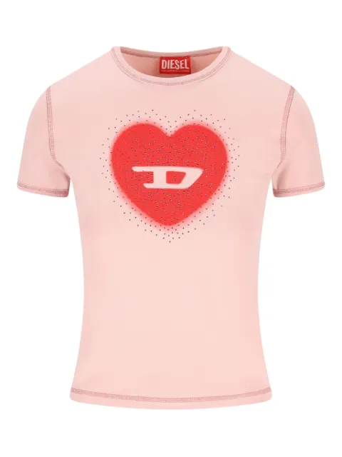 Diesel logo-print short-sleeve T-shirt Pink A209800QHHA