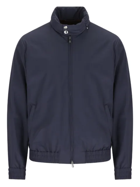 Brunello Cucinelli high-collar zip-up bomber jacket Blue MZ4266525C3600