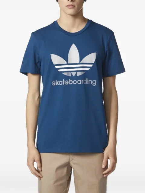 adidas Trefoil Clima 3.0 logo-print T-shirt Blue BR4993