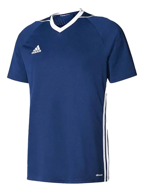adidas V-neck striped T-shirt Blue BK5438