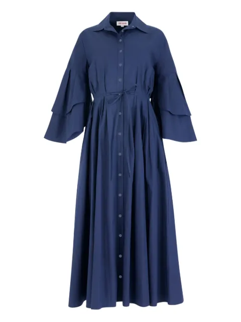 Rosie Assoulin Fiesta ruffled shirt midi dress Blue C253D06WC258410