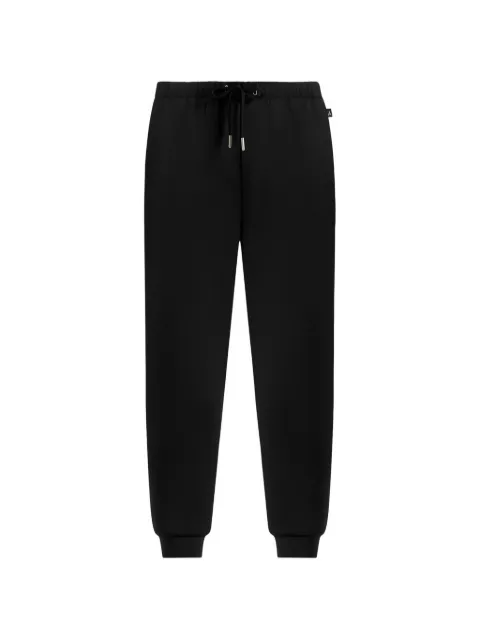 Manière De Voir JS008 in black neoprene minimal tapered-fit cuffed joggers Black MAN29241