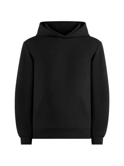 Manière De Voir JS007 Neoprene minimal regular fit hoodie Black MAN29231