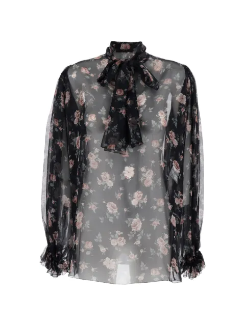 Dolce & Gabbana bow ruffled blouse Black F7BL0T1S10RHN5XQ