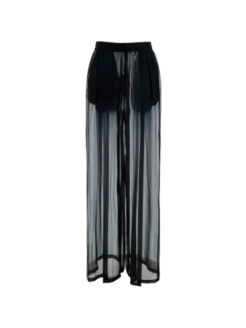 Dolce & Gabbana silk chiffon trousers Black FTDJETFU1AT