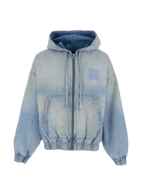 AMIRI MA-appliqué hooded jacket Blue AMOUJA1037