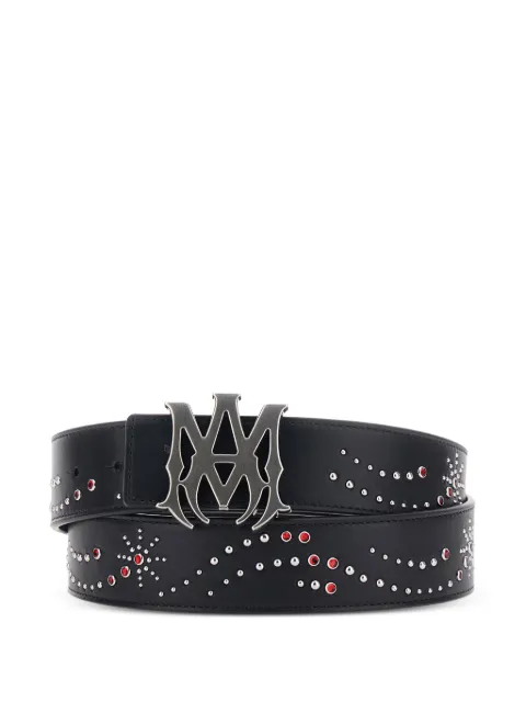 AMIRI Ma Stud 4cm belt Black AMHABE1002