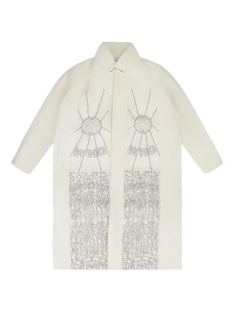 Who Decides War graphic coat White 11300880018AW23