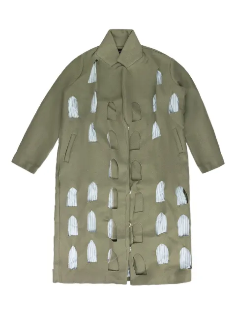 Who Decides War cut-out coat Green 113001020011AW23