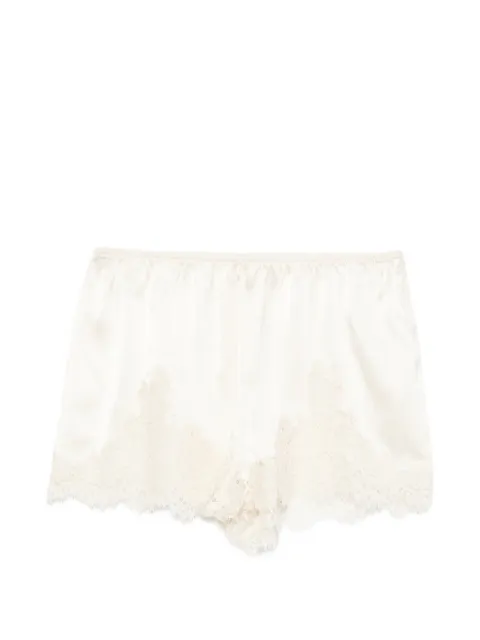 DÔEN Iona lace-trim mini shorts Neutrals 9423095200