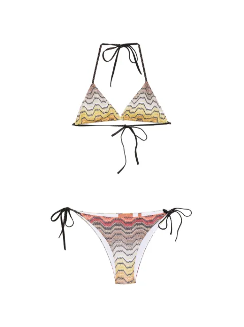 Missoni zigzag-knit triangle bikini Neutrals MC22SP00BR015D
