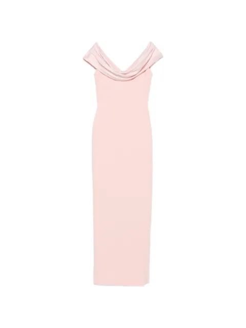 Solace London Adele draped maxi dress Pink OS48023