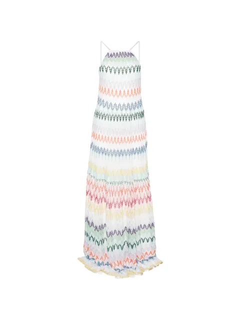 Missoni maxi striped sleeveless dress White DS26SG3IBR015I