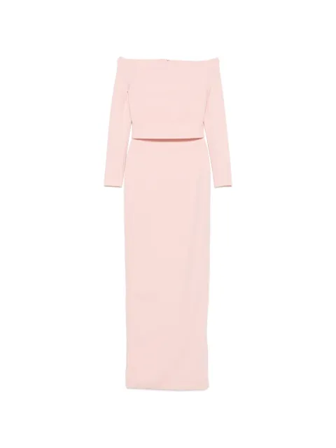 Solace London Sabina off-the-shoulder maxi dress Pink OS28038