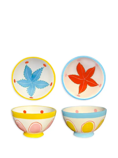 LAETITIA ROUGET starfish-print bowls (set of two) White 25LRP05SBS2