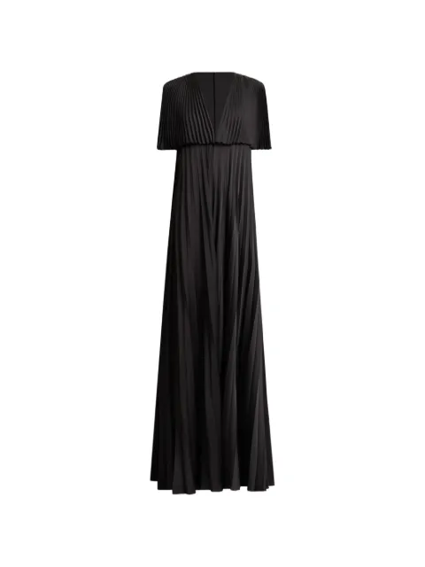 Gemy Maalouf pleated maxi dress Black EDPF252089LD