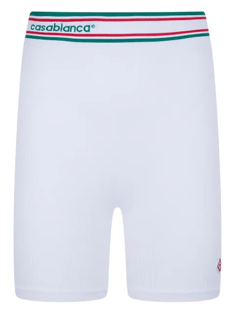 Casablanca striped-waist shorts White WSP26ACT02501