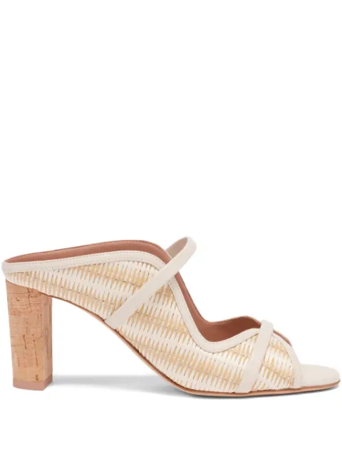 Malone Souliers stripe raffia sandals Neutrals NORAH70194