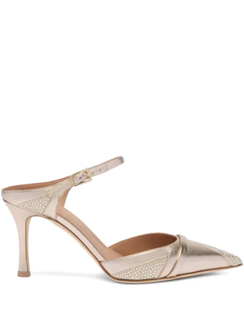 Malone Souliers Uma crystal-embellished 80mm mules Gold UMA8036