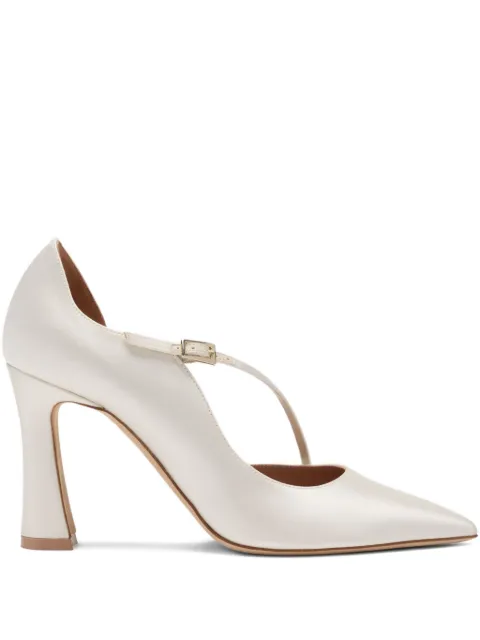 Malone Souliers Bettina buckle pumps White BETTINA907