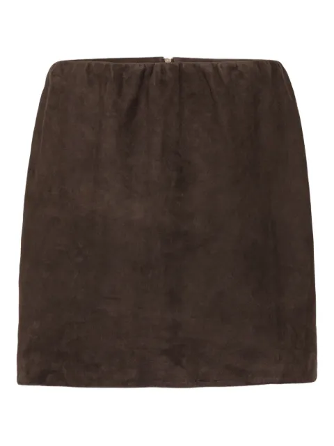 ROTATE BIRGER CHRISTENSEN suede mini skirt Brown 115579573098