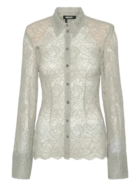 ROTATE BIRGER CHRISTENSEN lace buttoned shirt Grey 115704039