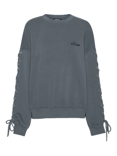 ROTATE BIRGER CHRISTENSEN lacing crew-neck sweater Grey 1154681205
