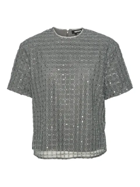 ROTATE BIRGER CHRISTENSEN beaded T-shirt Grey 115155516