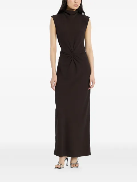 ROTATE BIRGER CHRISTENSEN gathered maxi dress Brown 1155731667