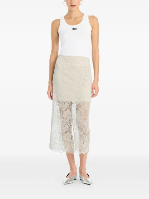 ROTATE BIRGER CHRISTENSEN lace midi skirt Neutrals 115703039