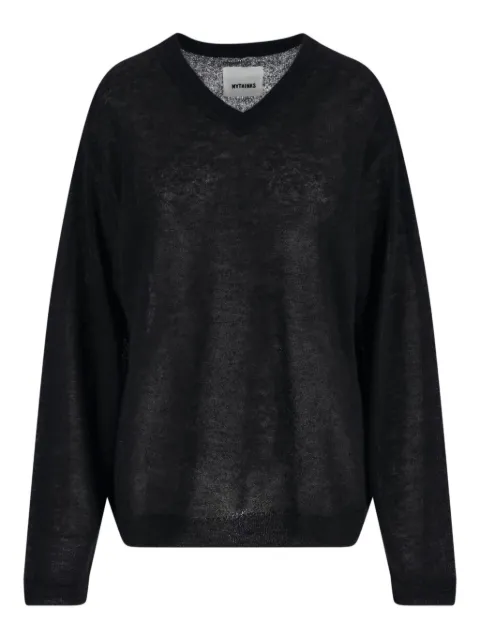 Mythinks V-neck pullover Black MY708