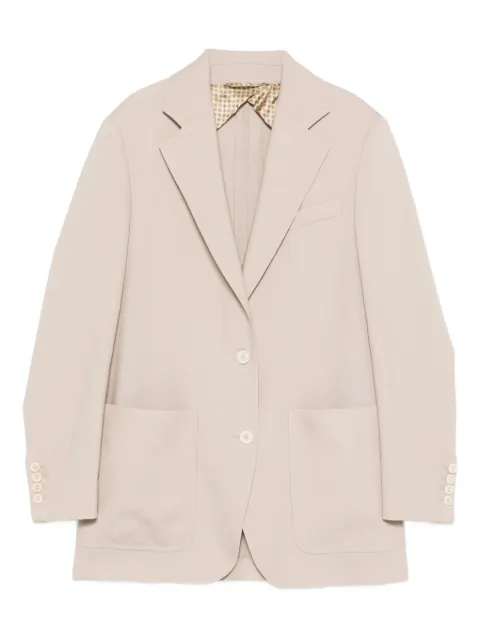 Max Mara patch-pockets buttoned blazer Neutrals 2611041011600