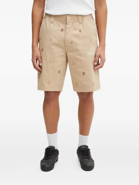 AAPE BY *A BATHING APE® logo graphic shorts Neutrals AAPSPMB691XXO