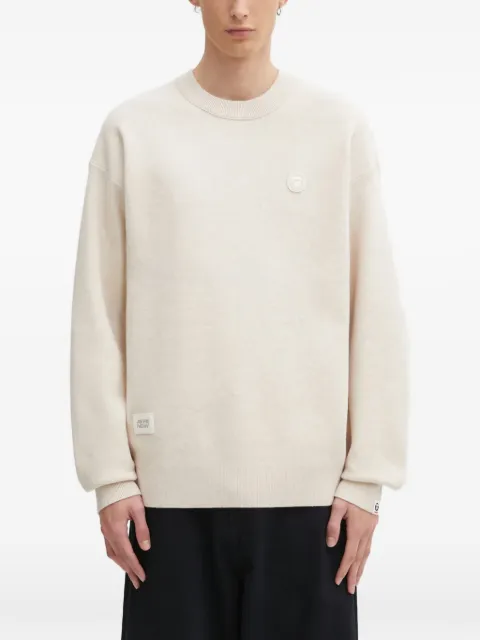 AAPE BY *A BATHING APE® logo-patch sweatshirt Neutrals AAPKNMC361XXP
