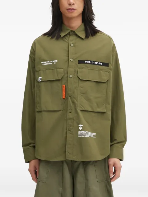 AAPE BY *A BATHING APE® chest-pocket shirt Green AAPSTM8527XXO