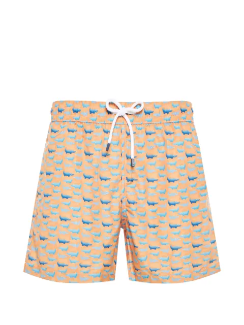 Fedeli animal-print beach shorts Orange TU000318