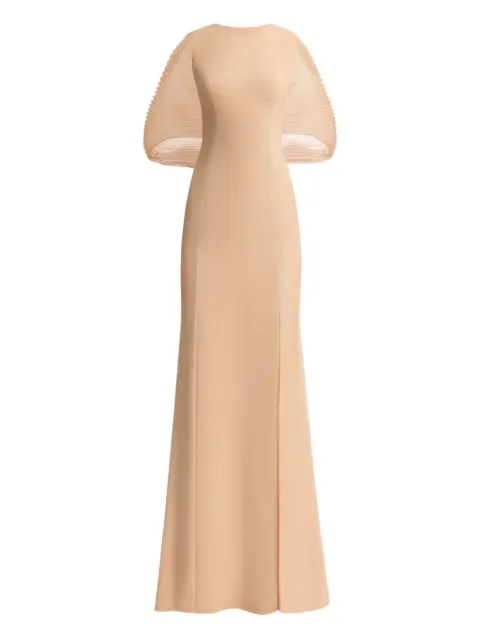 Gemy Maalouf bow-detail maxi dress Neutrals EDPF252086LD
